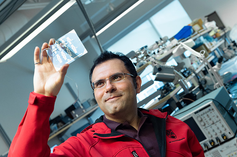 School of Engineering Assistant Professor Mohammad Zarifi has made significant improvements to the real-time sensors that monitor frost and ice build-up on airplanes and turbines.